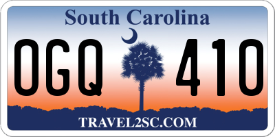 SC license plate OGQ410
