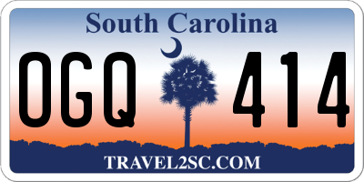 SC license plate OGQ414