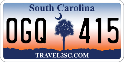 SC license plate OGQ415