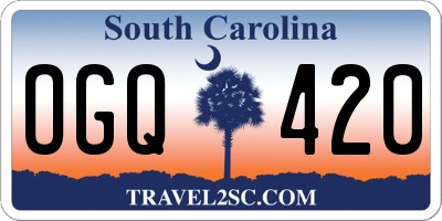 SC license plate OGQ420