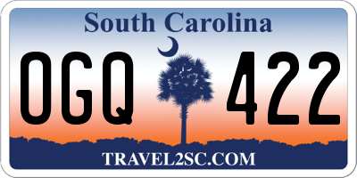 SC license plate OGQ422