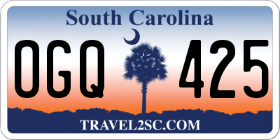 SC license plate OGQ425