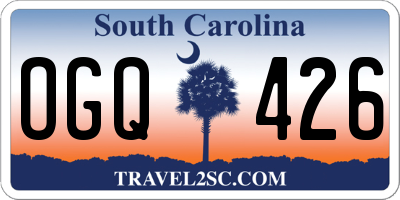 SC license plate OGQ426
