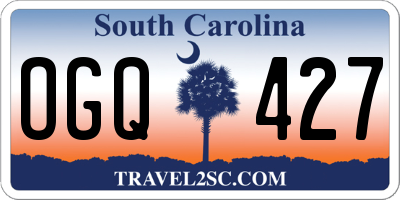 SC license plate OGQ427