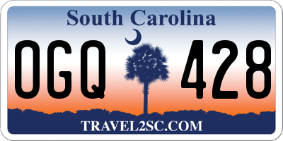SC license plate OGQ428