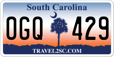 SC license plate OGQ429