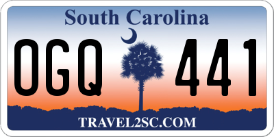 SC license plate OGQ441