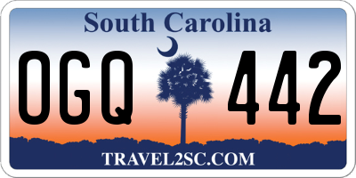 SC license plate OGQ442