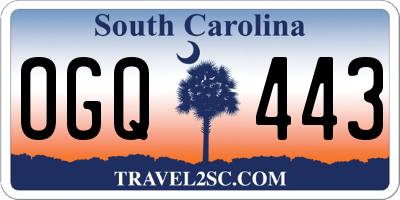 SC license plate OGQ443
