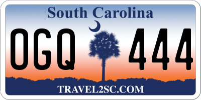 SC license plate OGQ444