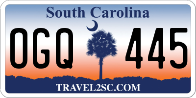 SC license plate OGQ445