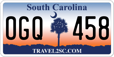 SC license plate OGQ458