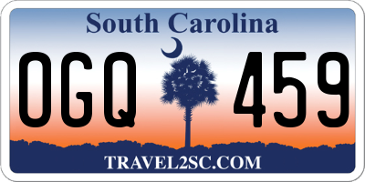 SC license plate OGQ459
