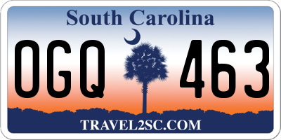 SC license plate OGQ463