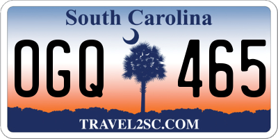 SC license plate OGQ465