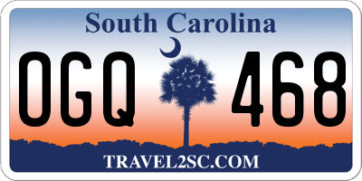 SC license plate OGQ468