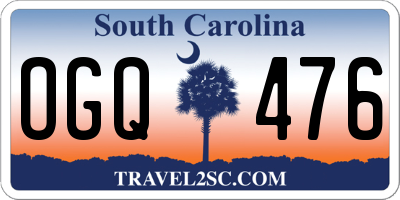 SC license plate OGQ476