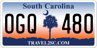SC license plate OGQ480