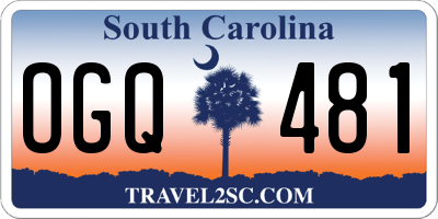 SC license plate OGQ481