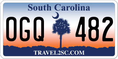 SC license plate OGQ482