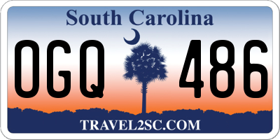 SC license plate OGQ486
