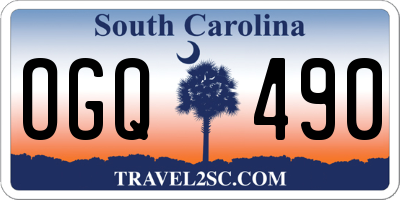 SC license plate OGQ490