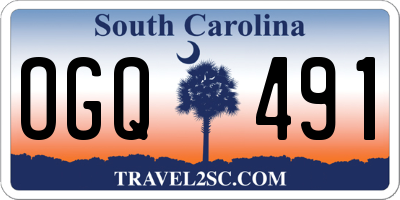 SC license plate OGQ491