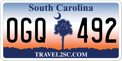 SC license plate OGQ492