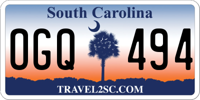 SC license plate OGQ494