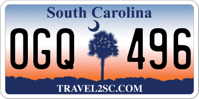 SC license plate OGQ496