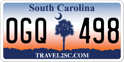 SC license plate OGQ498