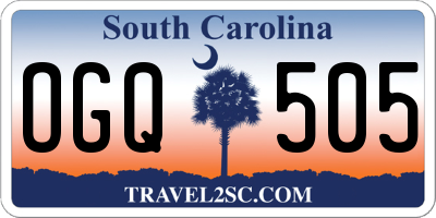 SC license plate OGQ505