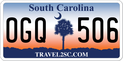 SC license plate OGQ506