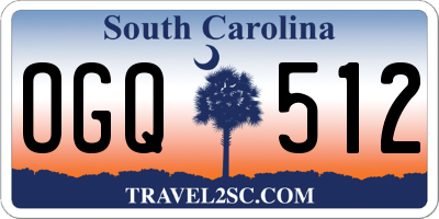 SC license plate OGQ512