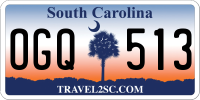 SC license plate OGQ513