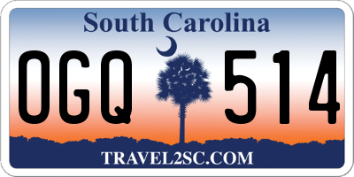 SC license plate OGQ514