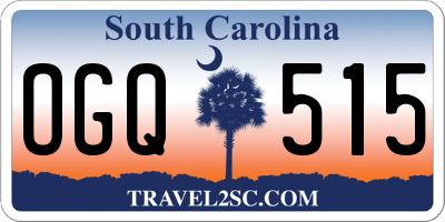 SC license plate OGQ515