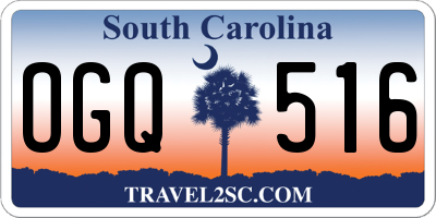 SC license plate OGQ516