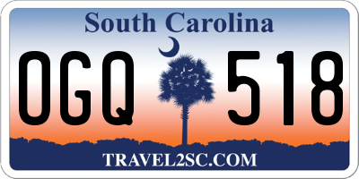 SC license plate OGQ518