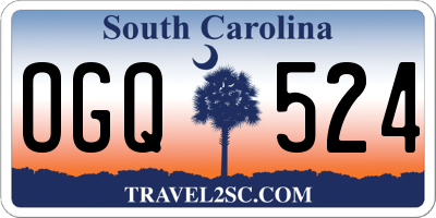 SC license plate OGQ524