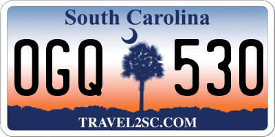 SC license plate OGQ530