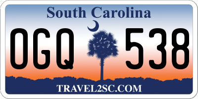 SC license plate OGQ538
