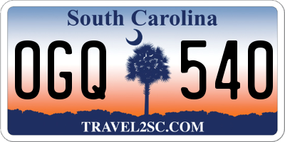 SC license plate OGQ540