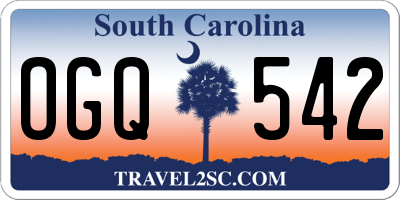 SC license plate OGQ542
