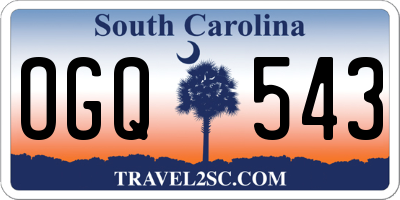 SC license plate OGQ543