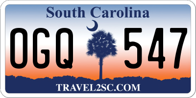 SC license plate OGQ547