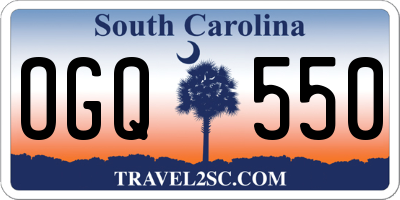 SC license plate OGQ550