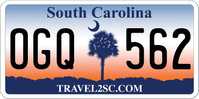 SC license plate OGQ562