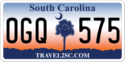SC license plate OGQ575