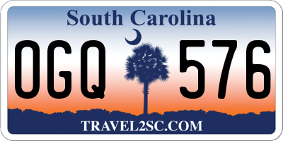 SC license plate OGQ576